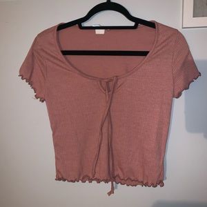 Small Dark Pink Top with Front Tie
